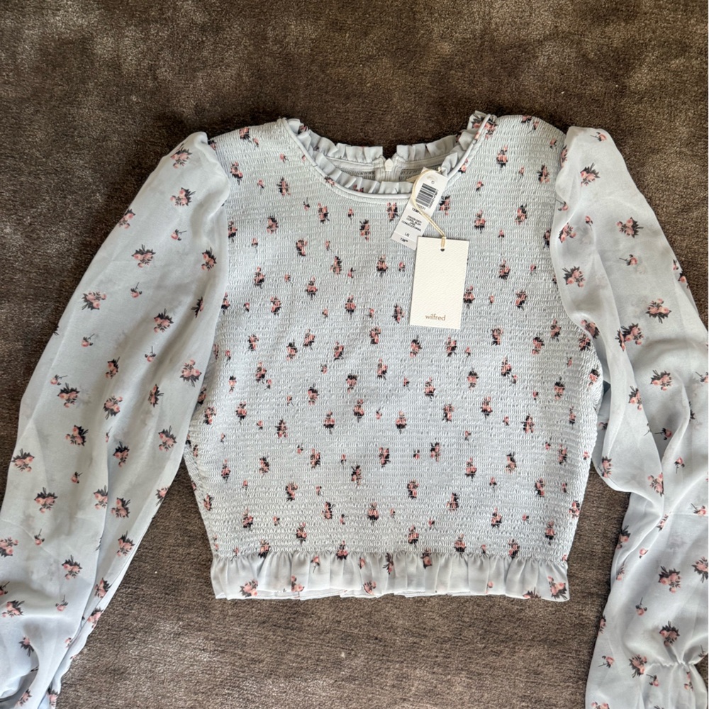 Wilfred Light Blue Ditsy Floral Blouse